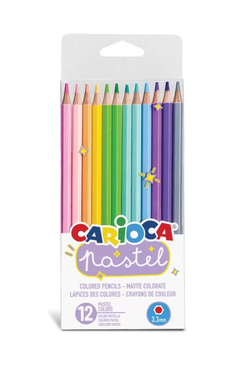 Carioca Pastel Renk Kuru Boya Kalemi 12Li