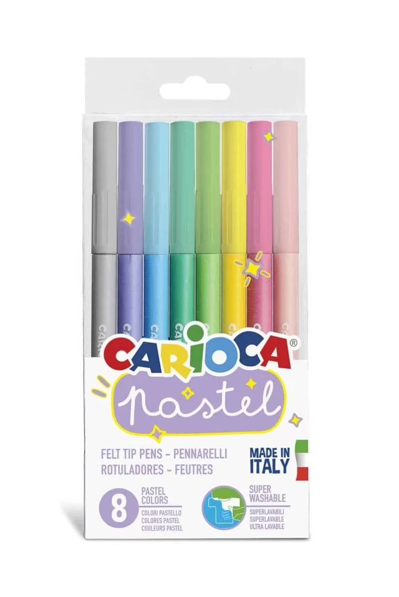 Carioca Pastel Süper Yıkanabilir Keçeli Kalem 8Li