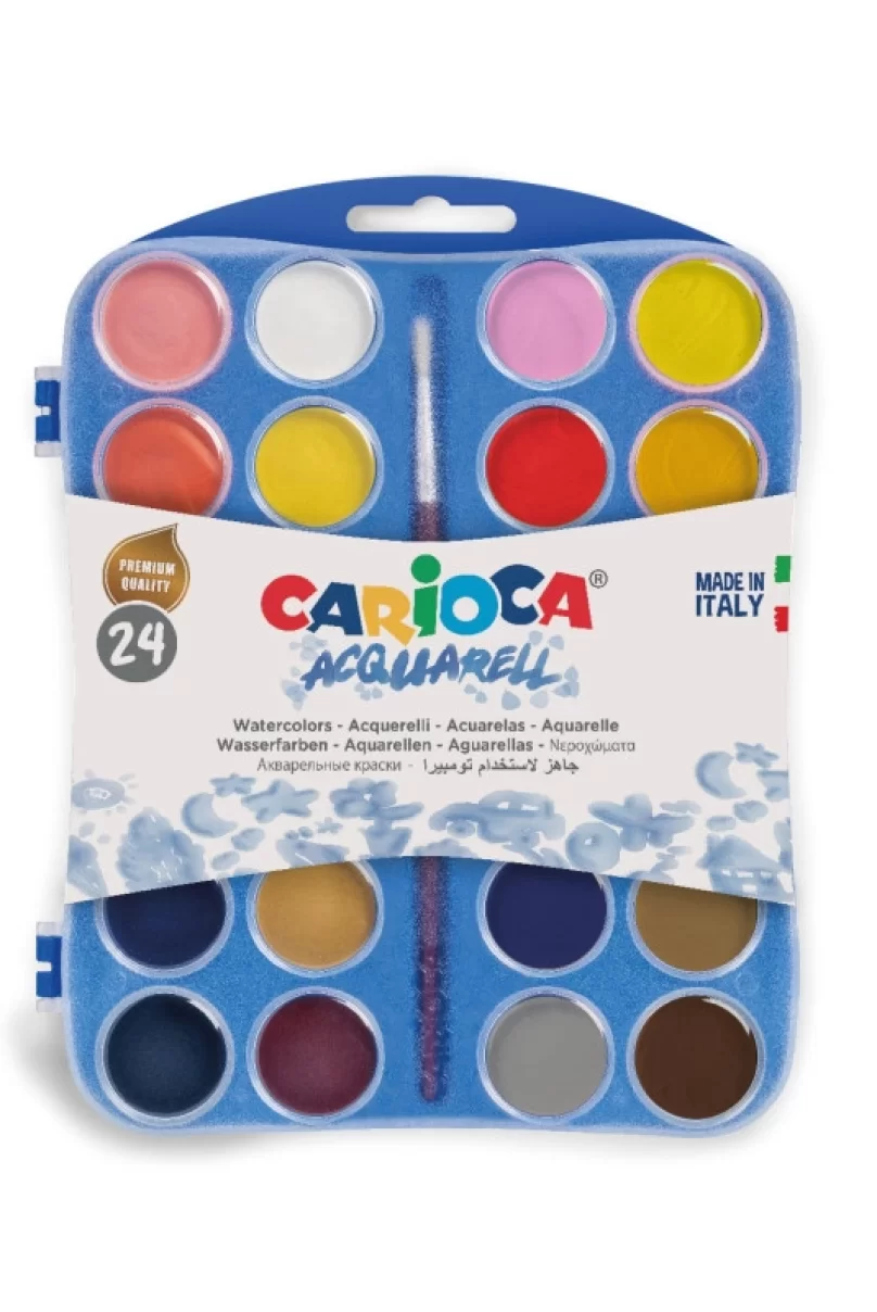 Carioca Sulu Boya 30 mm Fırçalı 24Lü