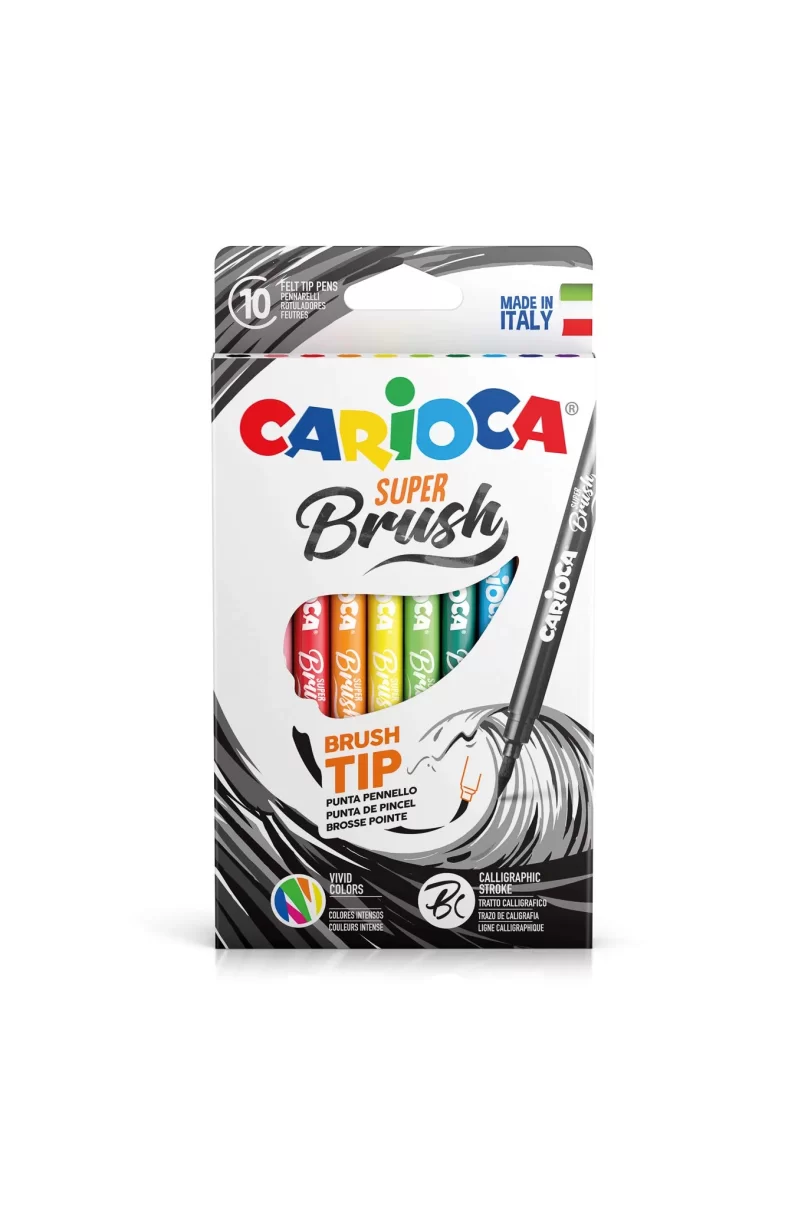 Carioca Süper Brush Keçeli Boya Kalemi 10lu