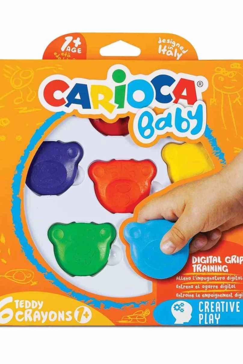 Carioca Teddy Bebek Crayons 6Lı + 1 Yaş