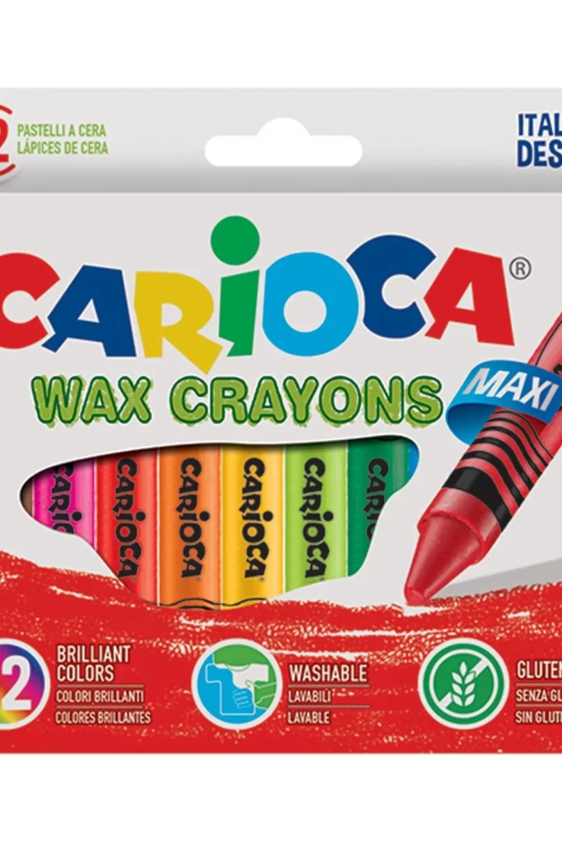 Carioca Wax Yıkanabilir Pastel Boya Kalemi 12Li