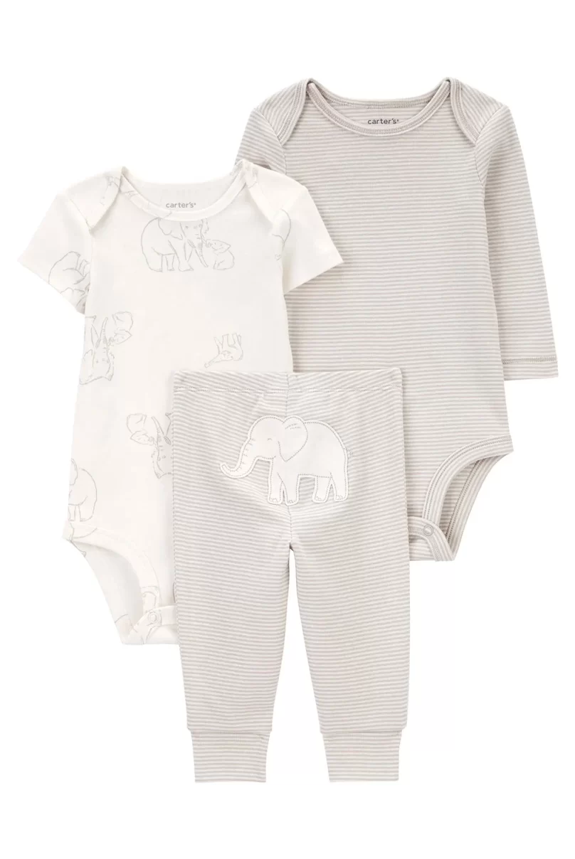 Carters Bebek Body Pantolon Set 3lü Paket 1R035610 Gri