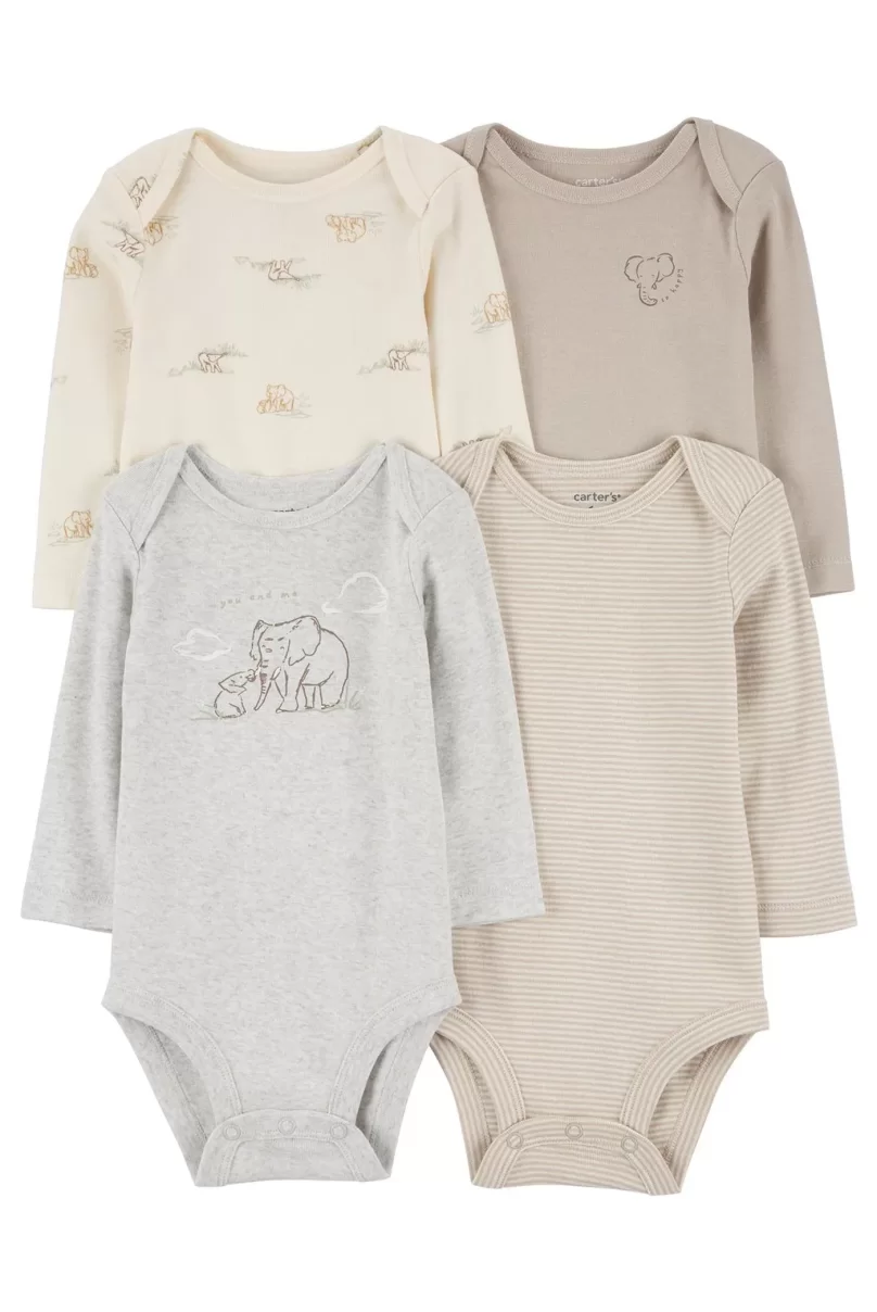 Carters Bebek Uzun Kollu Body Set 4lü Paket 1R700710 Renkli