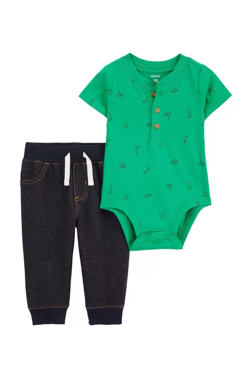 Carters Erkek Bebek Body Pantolon Set 1Q429410 Karışık Renkli