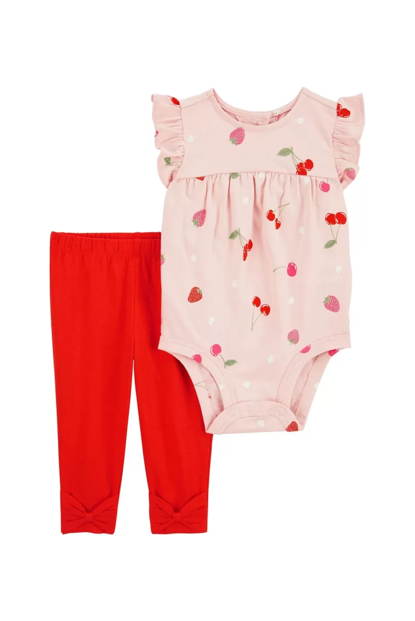 Carters Kız Bebek Body Pantolon set 1Q430010 Karışık Renkli