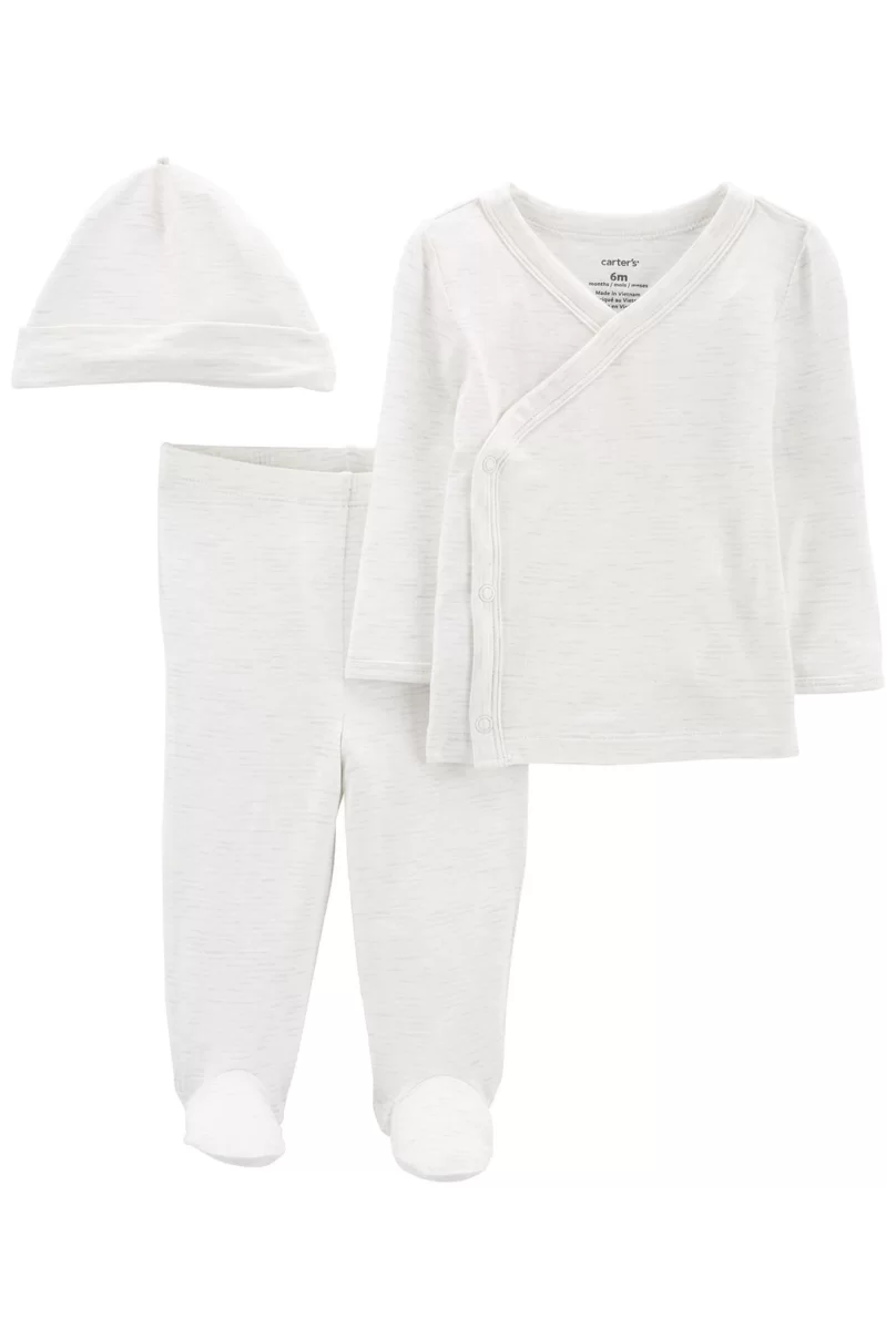 Carters Layette Bebek 3lü Alt Üst Set 1O970110 Gri