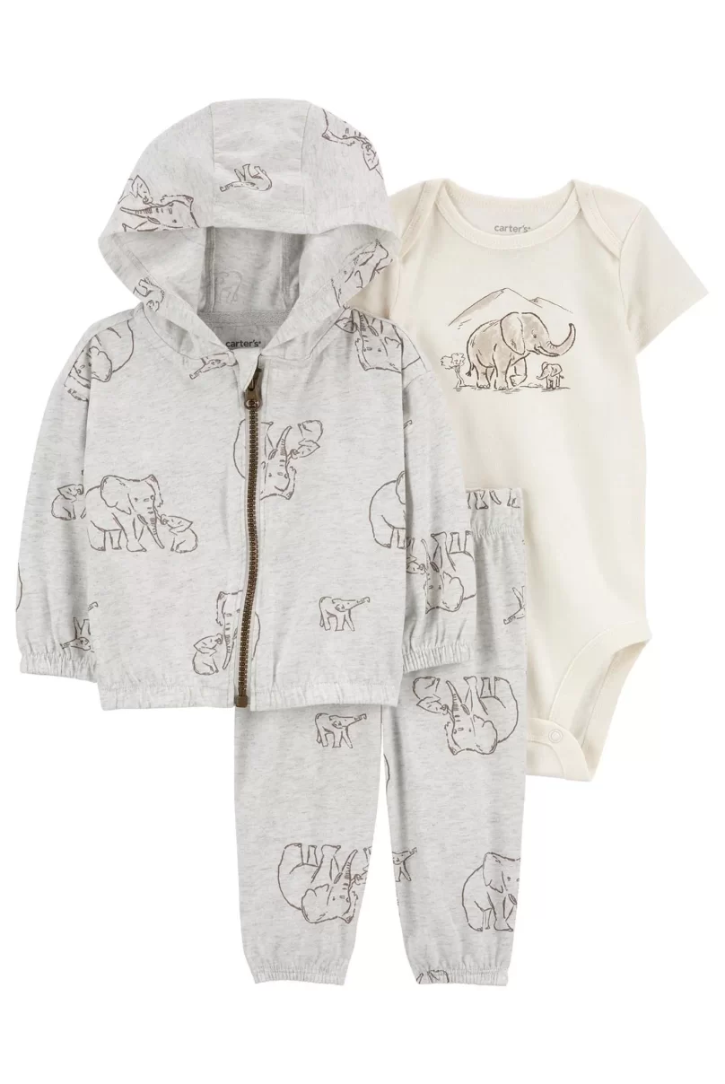 Carters Layette Bebek 3lü Hırkalı Set 1R041610 Gri