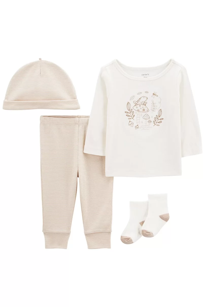 Carters Layette Bebek 4Lü Set 1P602510 Karışık Renkli