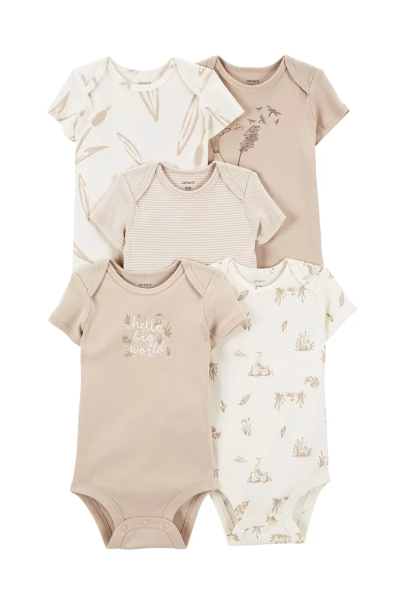 Carters Layette Bebek 5Li Kısa Kol Body 1P559710 Karışık Renkli