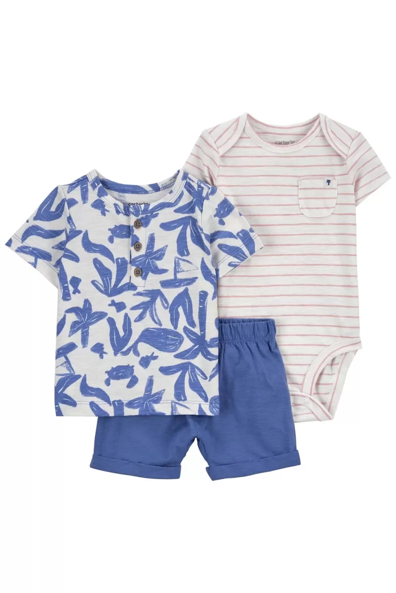 Carters Layette Erkek Bebek 3Lü Set 1Q476410 Karışık Renkli