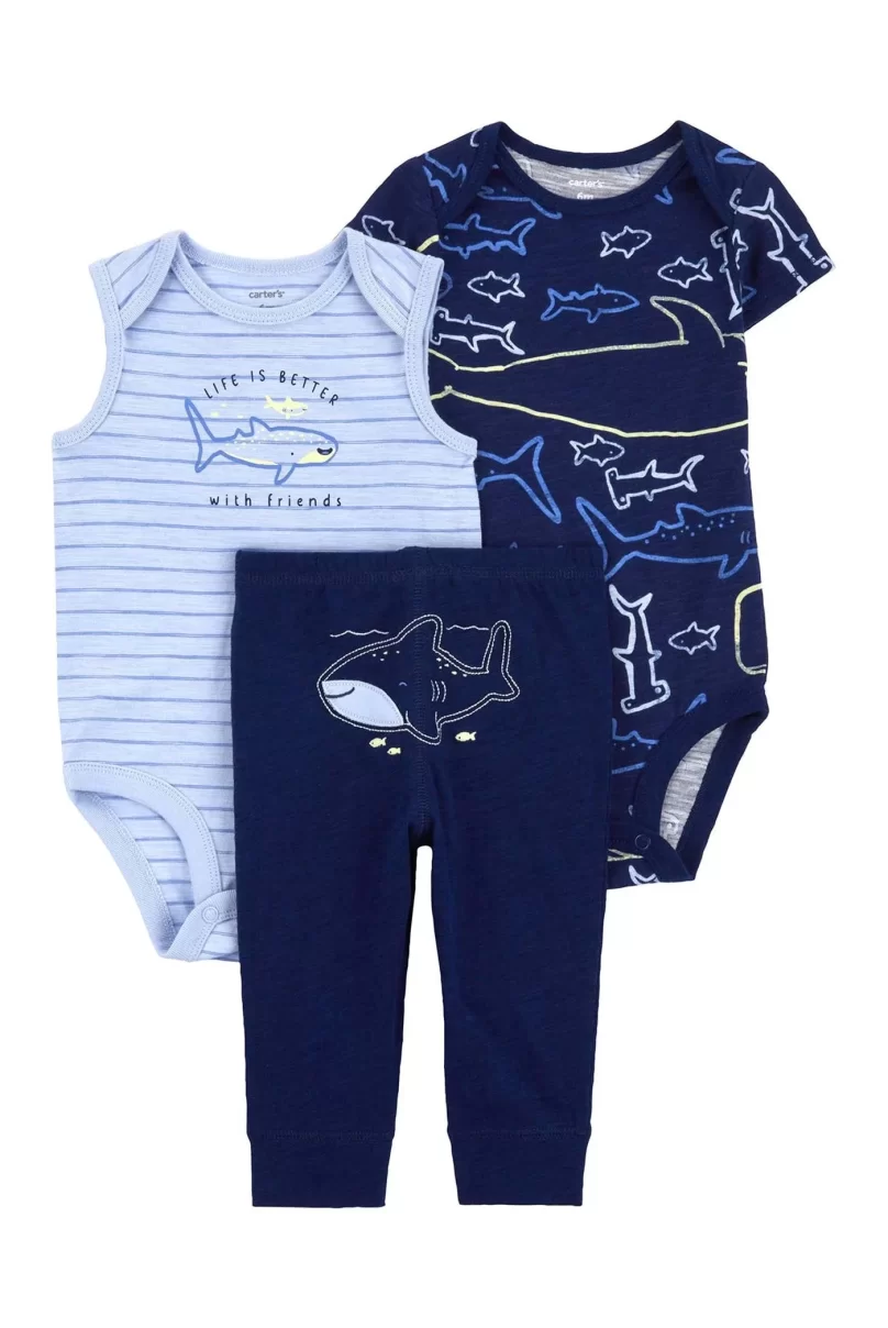 Carters Layette Erkek Bebek 3Lü Set 1Q925110 Karışık Renkli