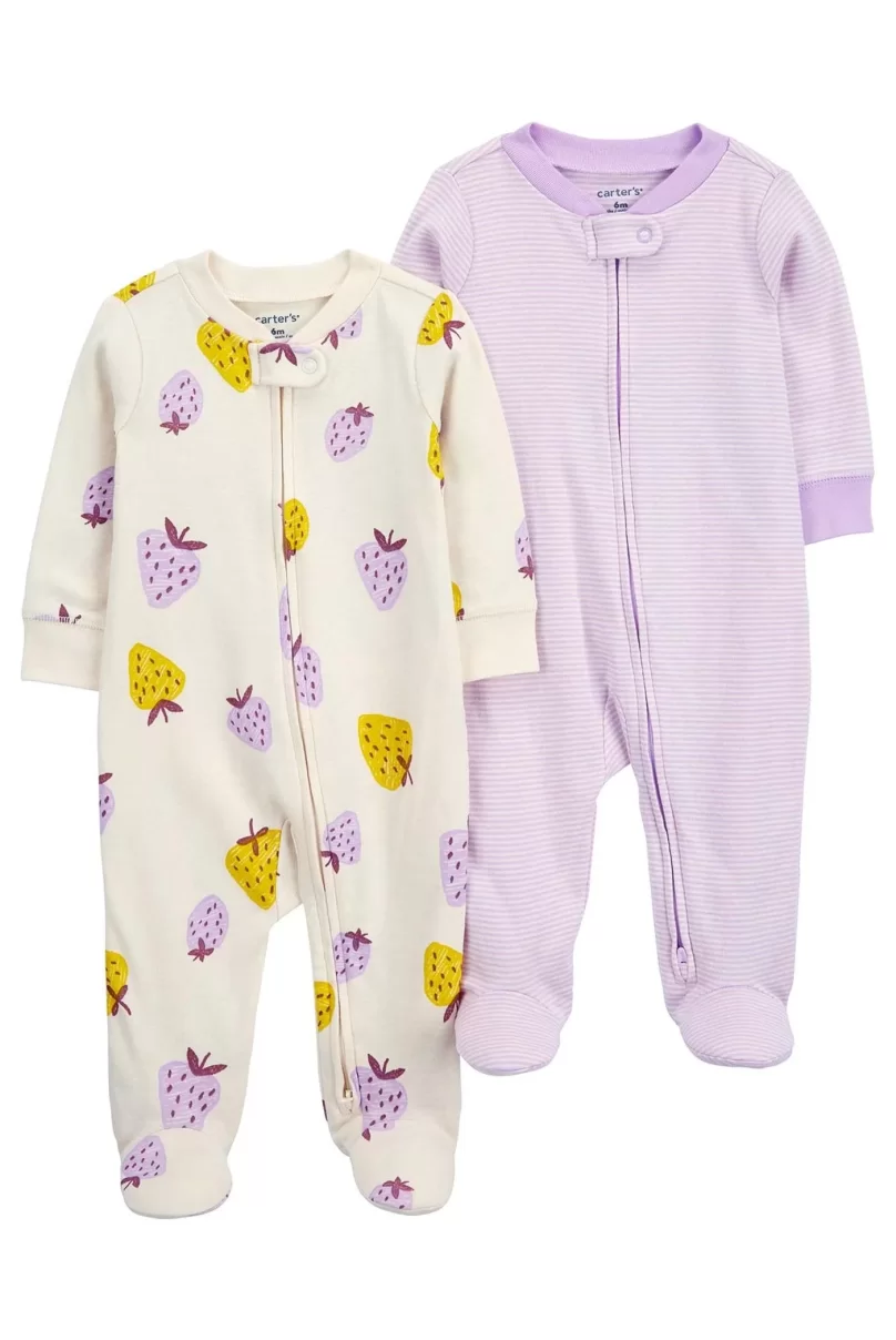 Carters Layette Kız Bebek 2Li Tulum 1Q470810 Karışık Renkli