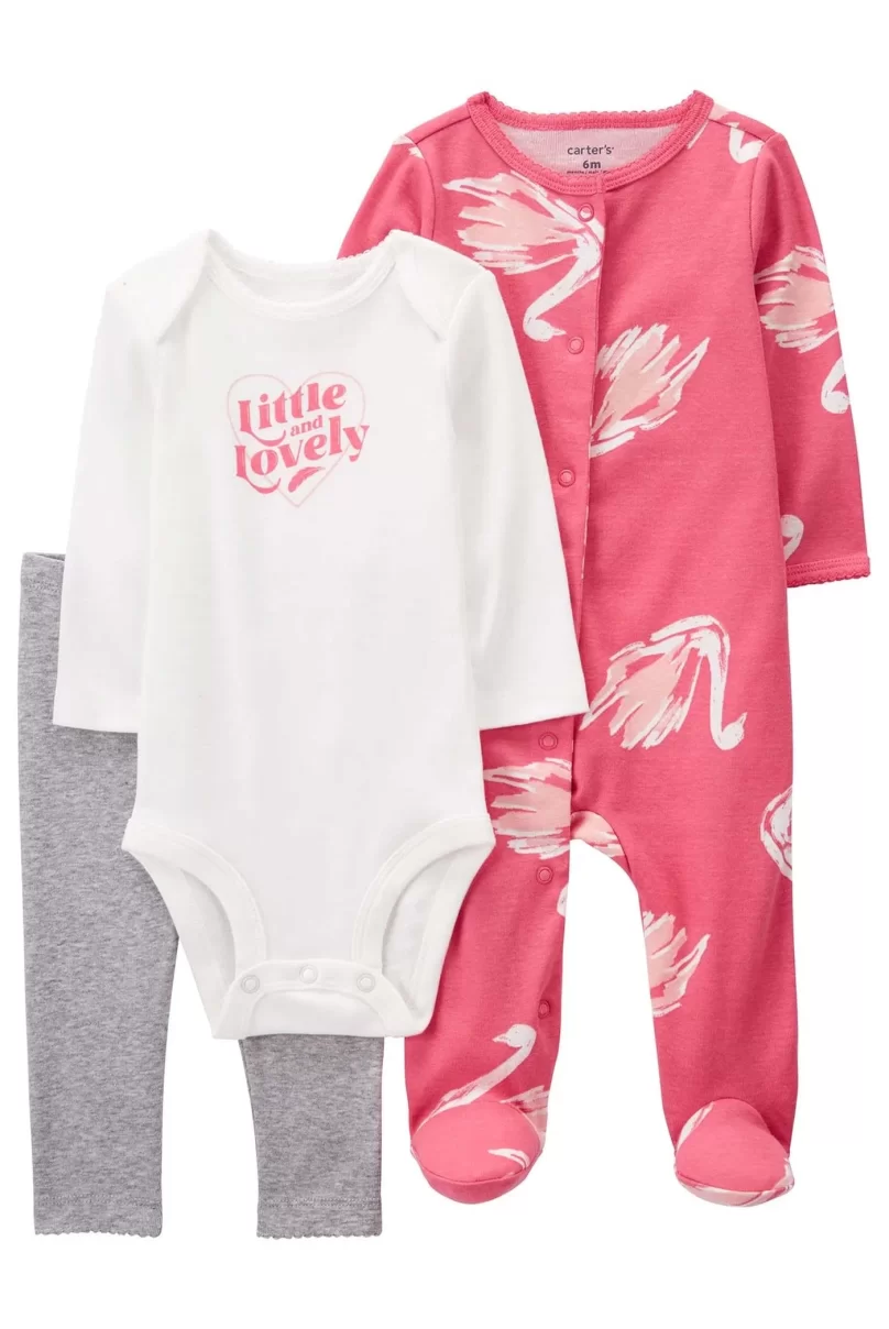 Carters Layette Kız Bebek Tulumlu Set 1P924710 Pembe