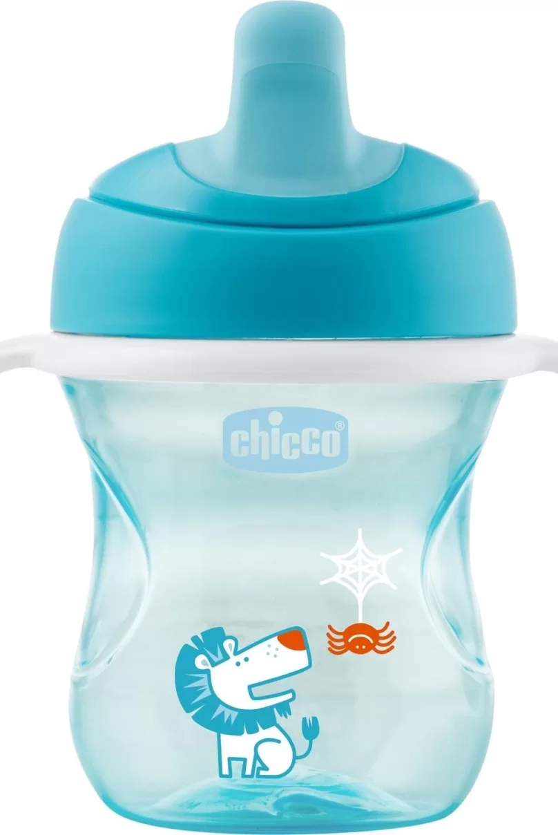 Chicco Yarı Yumuşak Uçlu Alıştırma Bardağı 6 Ay+ 200 ml Erkek