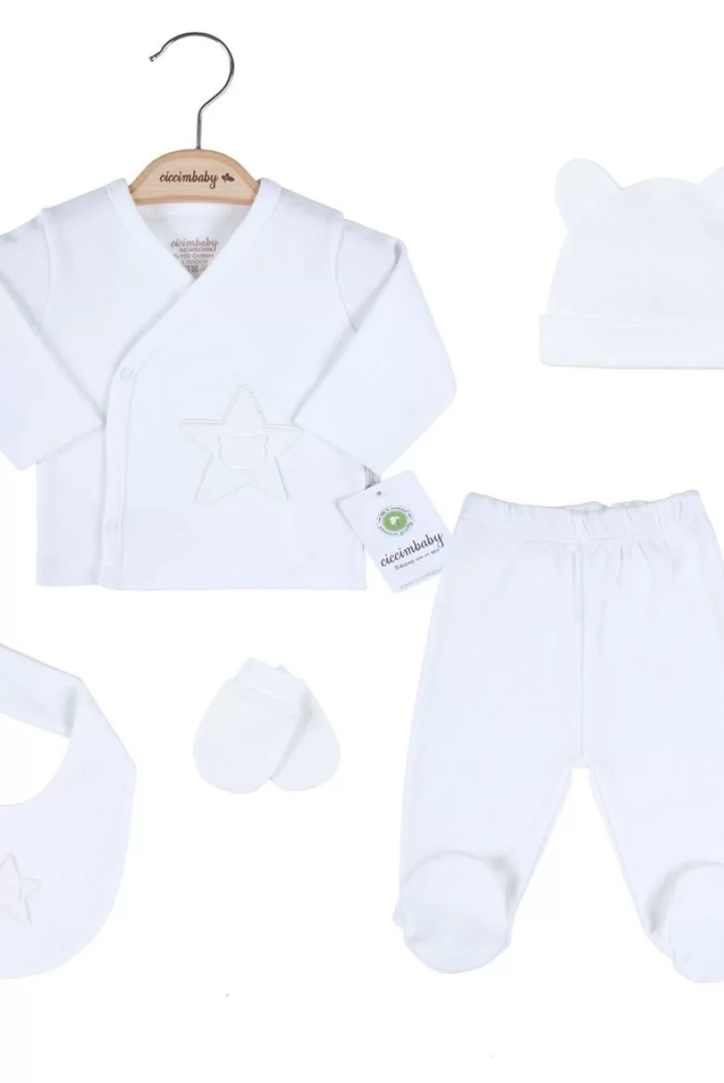 Ciccim Baby 4806 Zıbın Set Krem