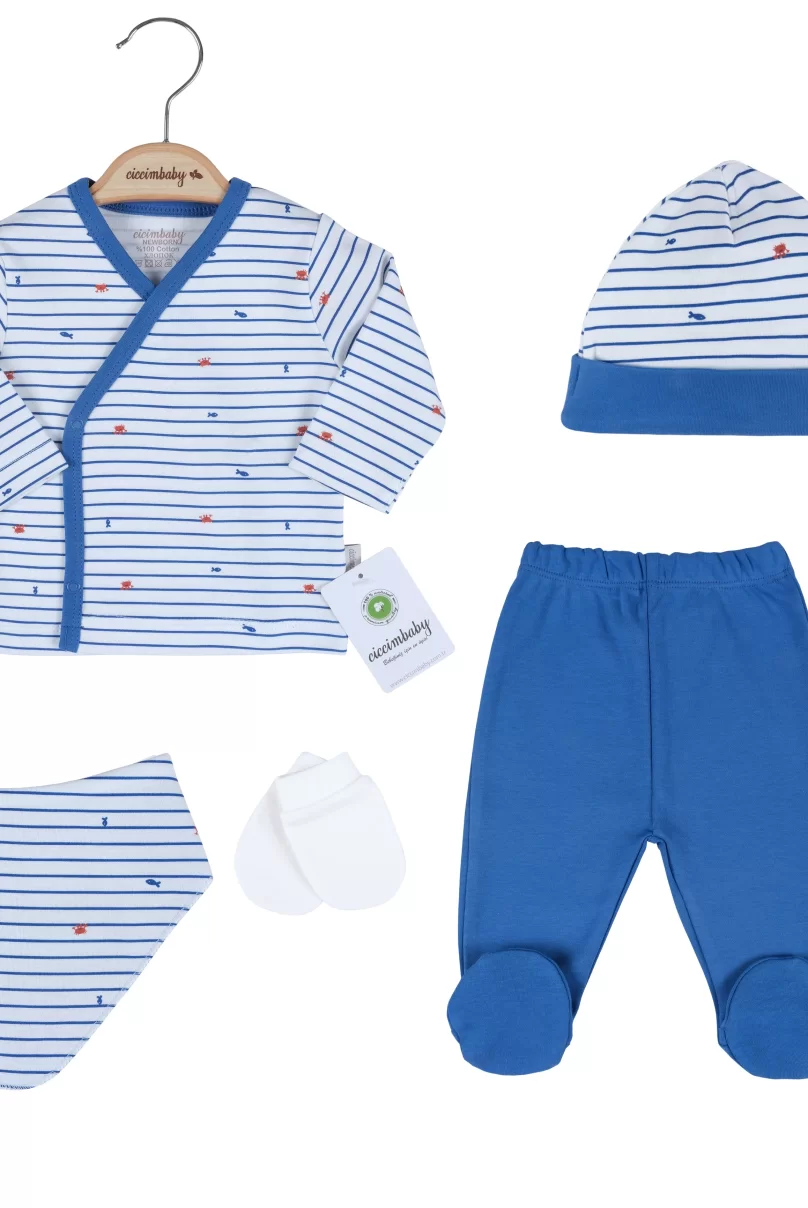 Ciccim Baby Yengeç 5Li Zıbın Set 4863 İndigo