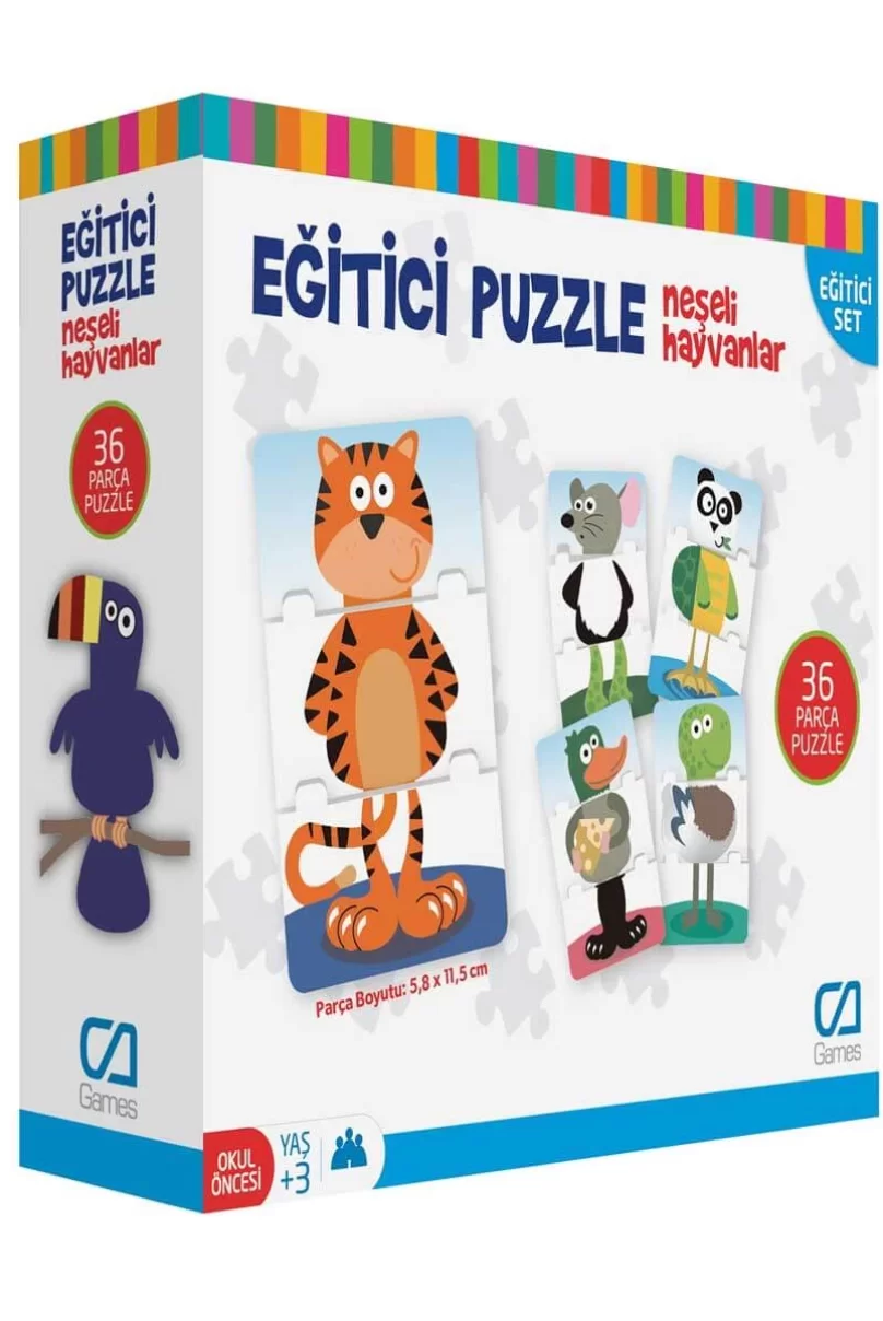 Games Eğitici Puzzle Neşeli Hayvanlar 36 Parça 5028