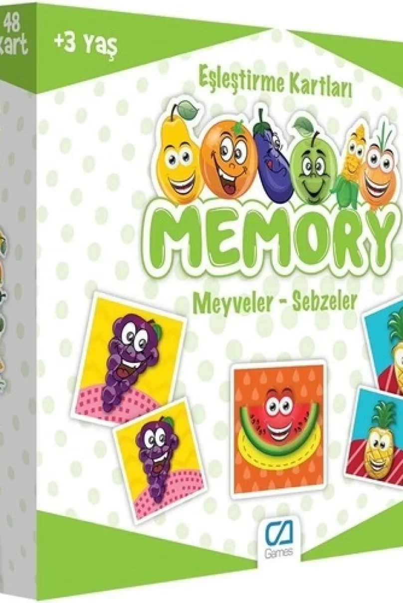 Games Memory Eşleştirme Kartları Meyve Sebzeler 48 Kart 5040