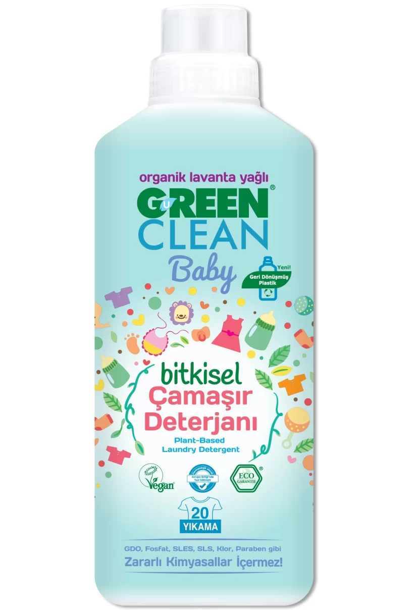 Green Clean Baby Bitkisel Çamaşır Deterjanı 1000 ml (20 Yıkama)