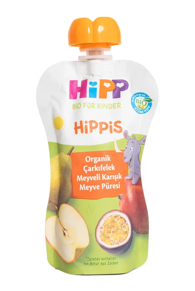 Hipp Organik Çarkıfelek Meyveli Karışık Meyve Püresi 100 Gr