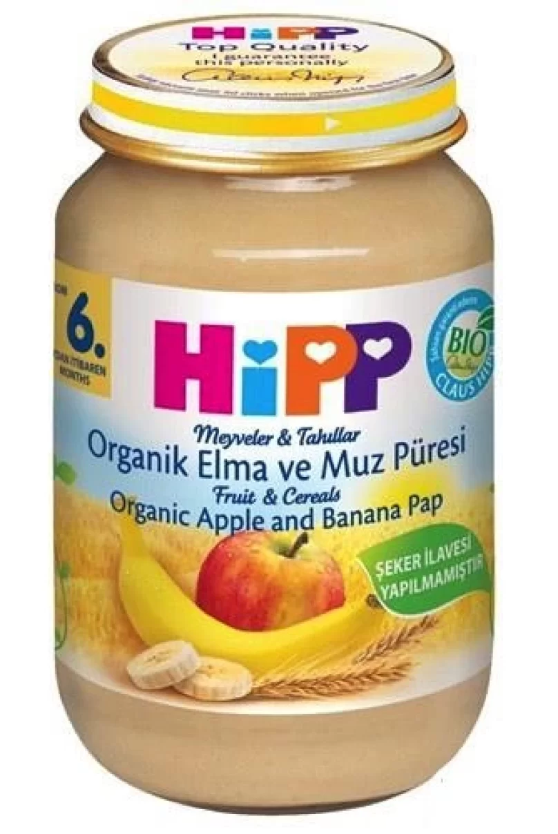 Hipp Organik Elma ve Muz Püresi 190 Gr