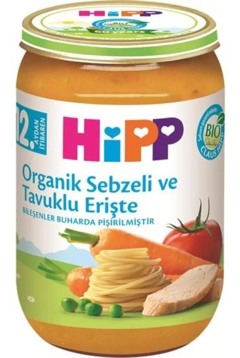 Hipp Organik Sebzeli Tavuklu Erişte 220 Gr