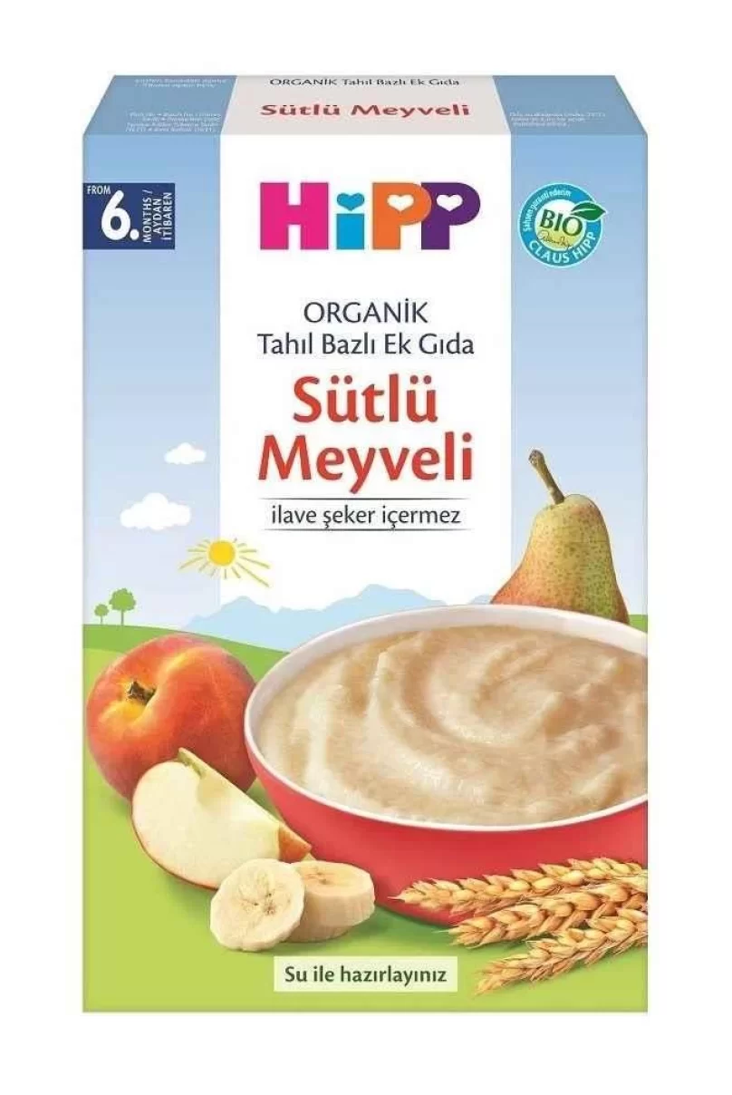 Hipp Organik Sütlü Meyveli Tahıl Bazlı Ek Gıda 250 Gr