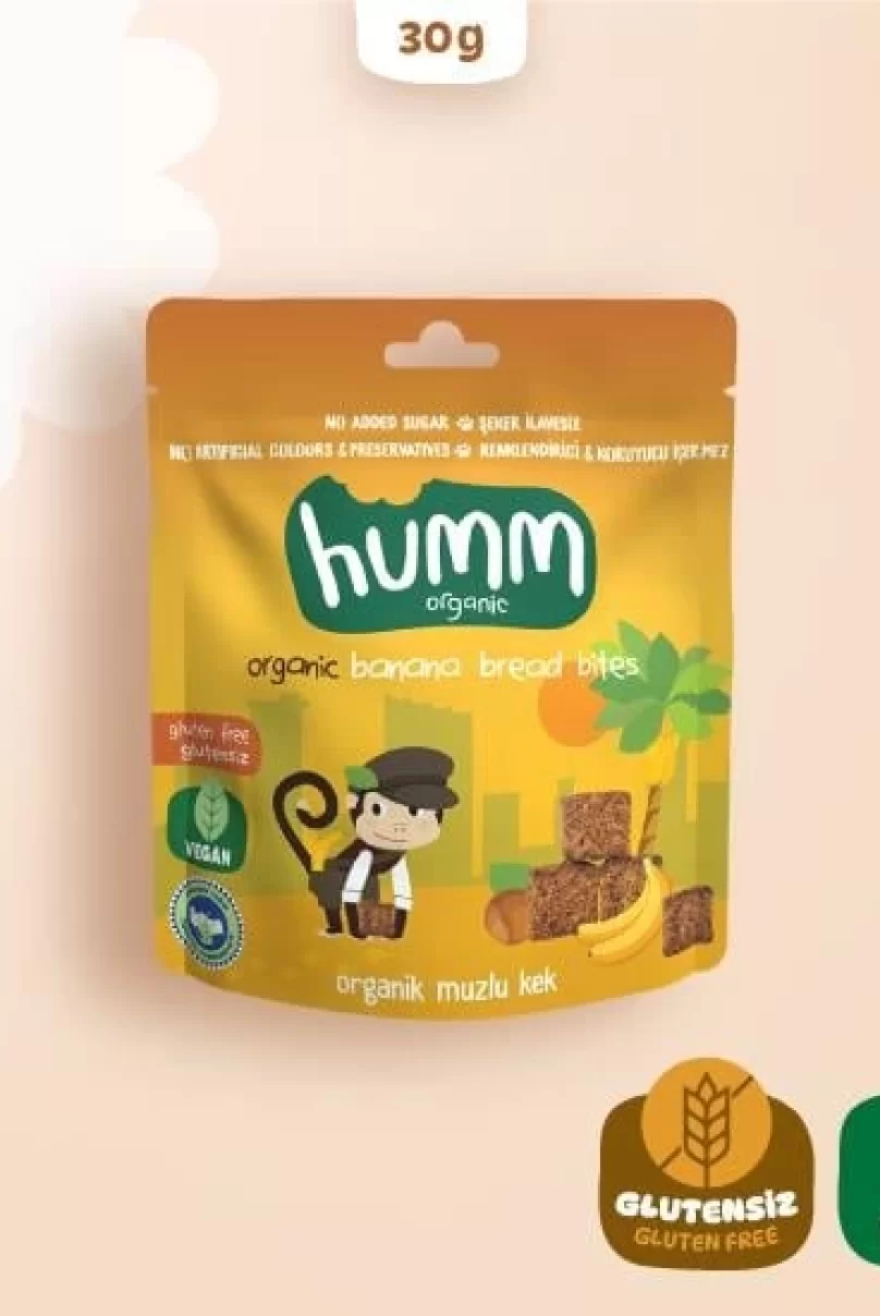 Humm Organik Glutensiz Vegan Muzlu Kek 30 Gr