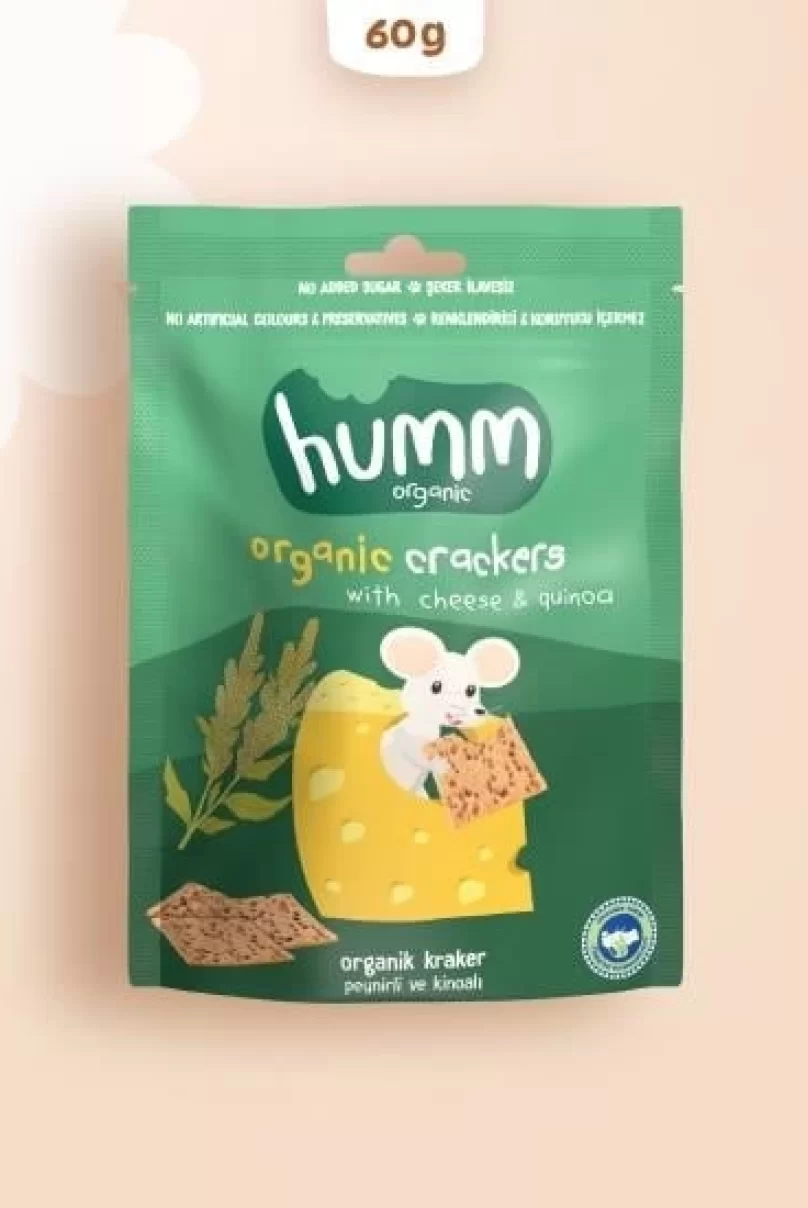 Humm Organik Peynirli Kinoalı Kraker 60 Gr