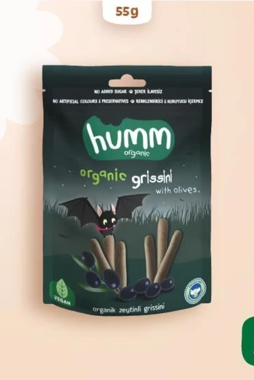 Humm Organik Vegan Zeytinli Grissini 55 Gr