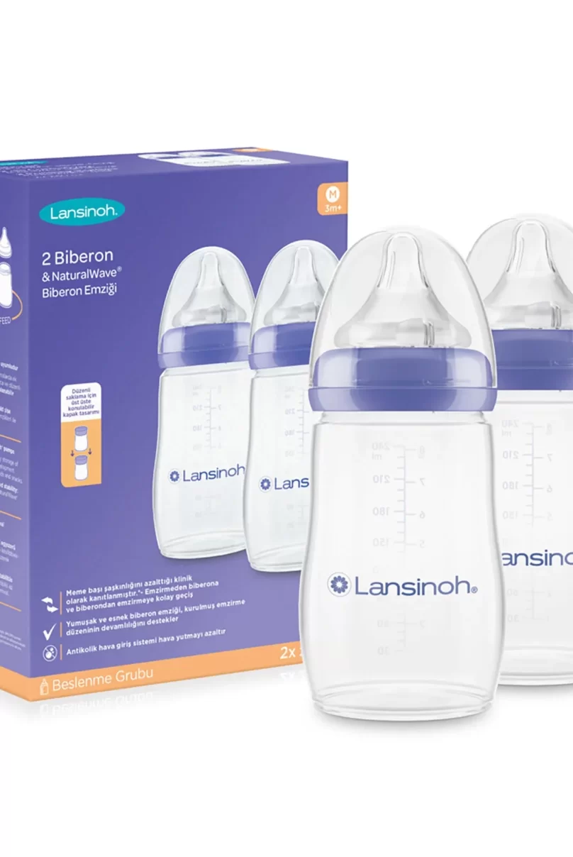 Lansinoh Biberon 2li Natural Wawa Biberon Emziği 240ml