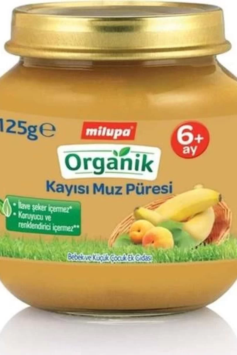 Milupa Organik Kayısı Muz Püresi Kavanoz Maması 125 Gr