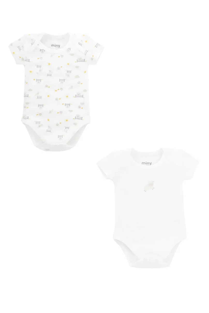 Minycenter Unisex Bebek 2Li Body Set 24U001 Karışık Renkli