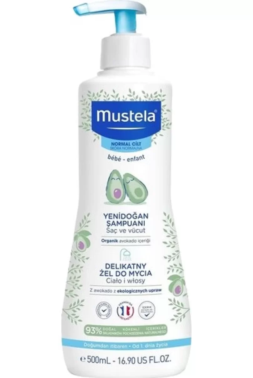 Mustela Dermo Cleansing Yenidoğan Saç ve Vücut Şampuanı 500 ml