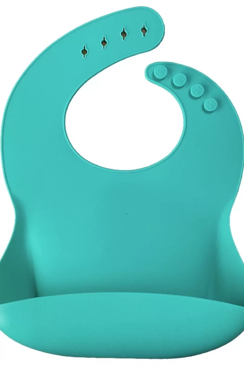 OiOi Basics Silikon Mama Önlüğü Aqua Green