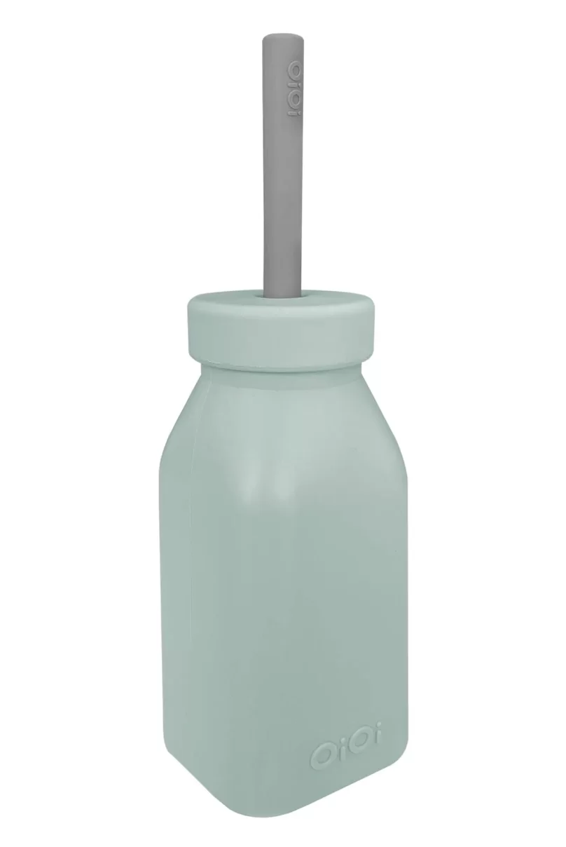 Oioi Şişe + Pipet 200ml River Green / Powder Grey