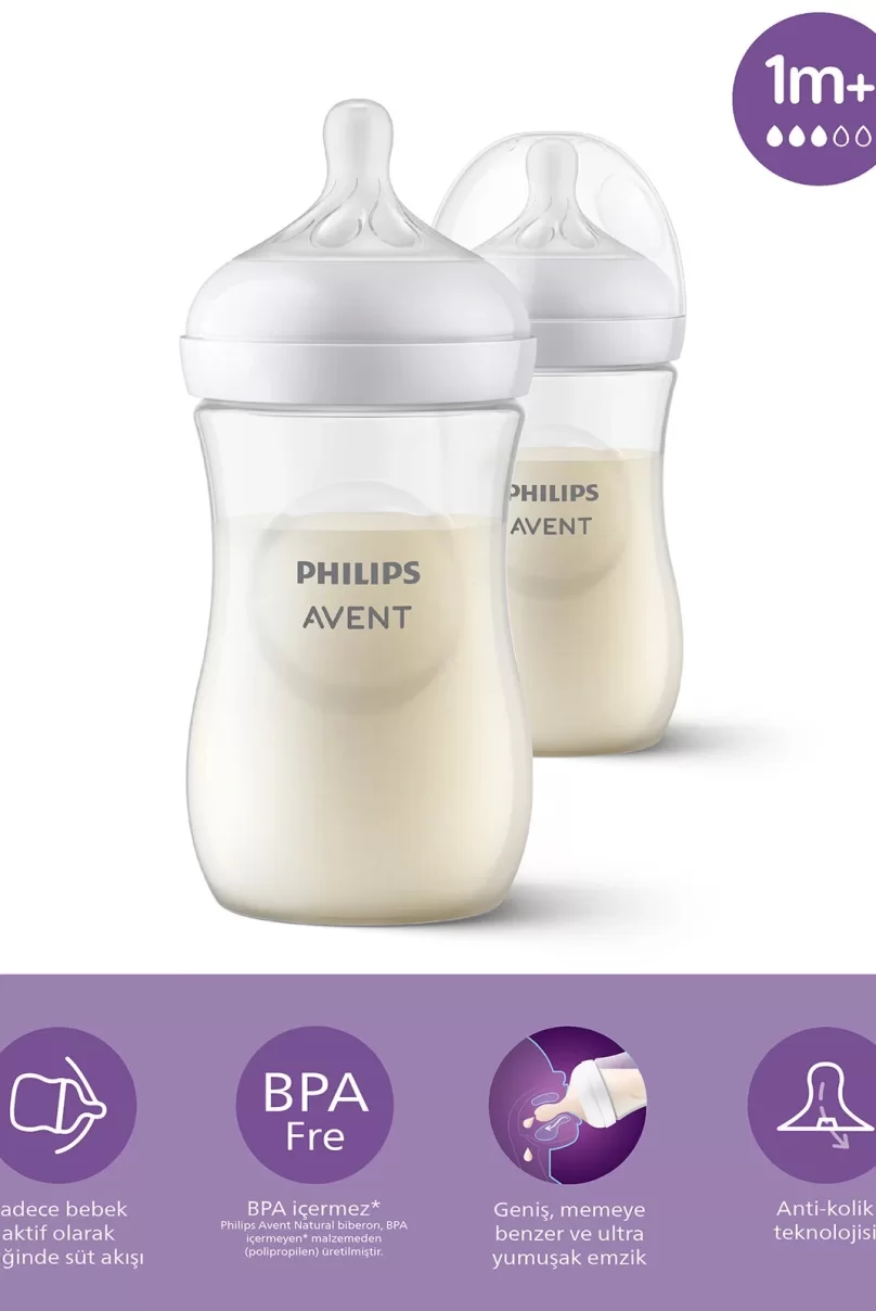 Philips Avent Doğal Tepkili Natural Response PP 2li Biberon Seti 260ml 1+ Ay