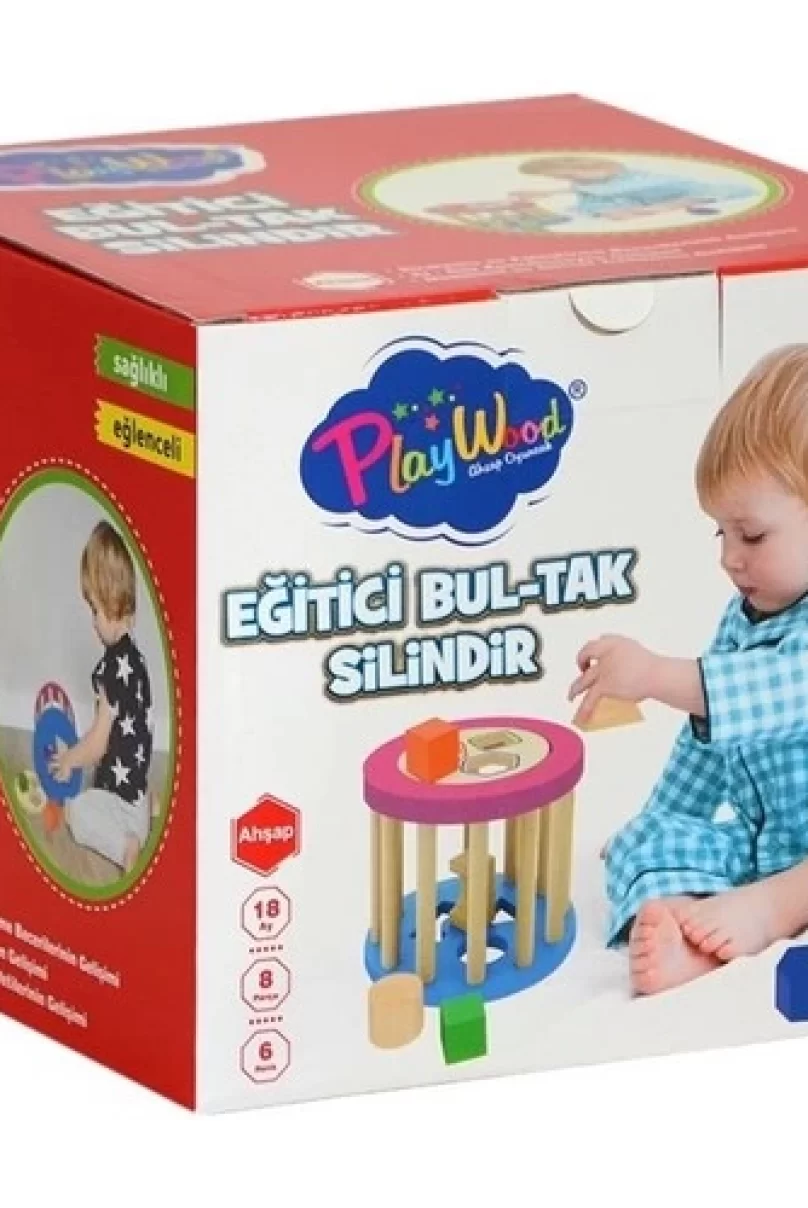 PlayWood Ahşap Eğitici Silindir Bultak 374