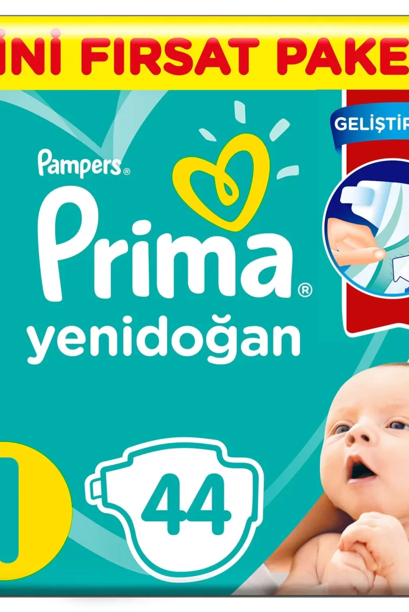 Prima Bebek Bezi Aktif Bebek Standart Paket 1 Beden 44 Adet