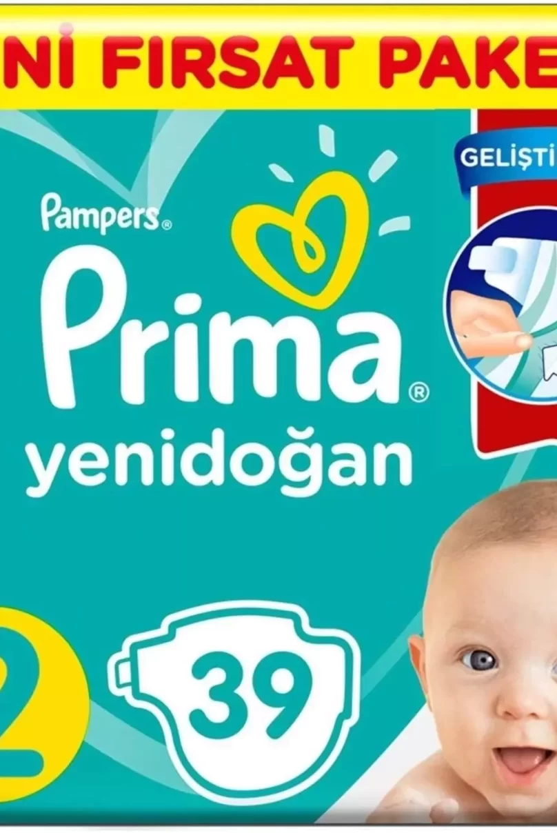 Prima Bebek Bezi Aktif Bebek Standart Paket 2 Beden 39 Adet