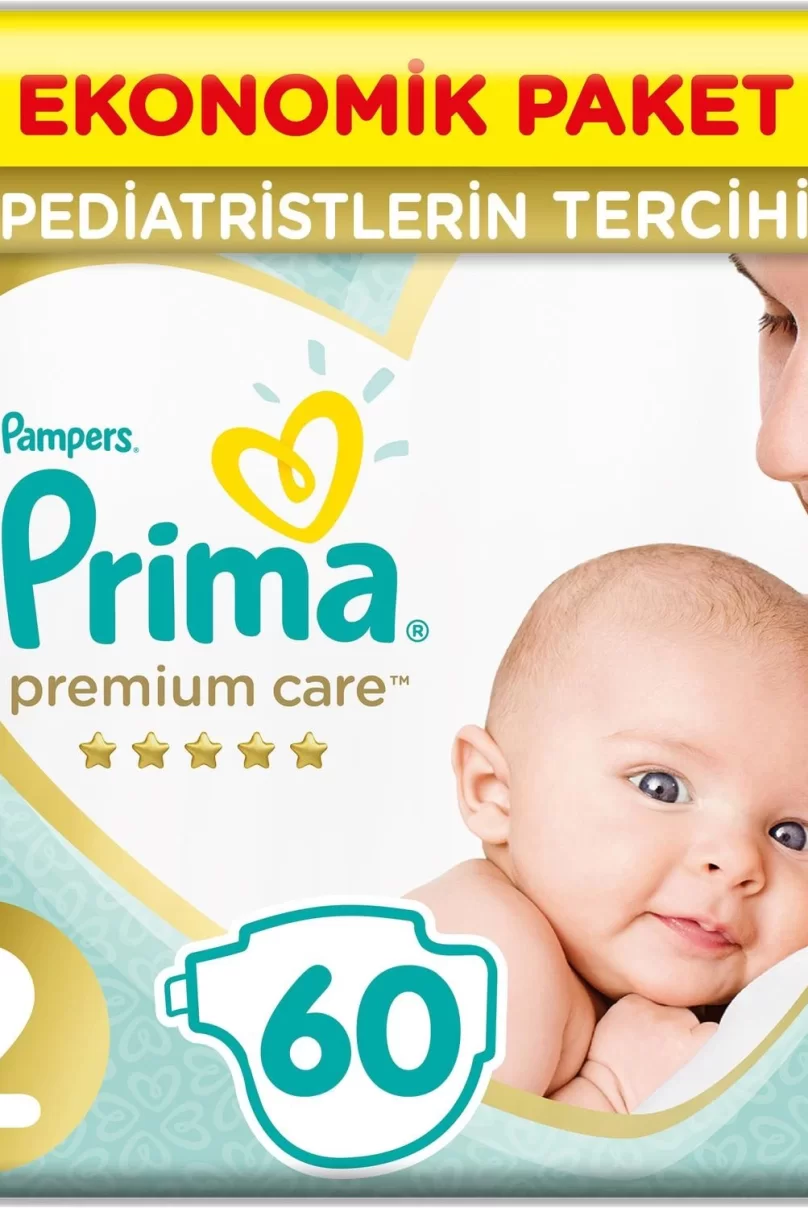 Prima Premium Care Bebek Bezi Ekonomik Paket 2 Beden 60 Adet