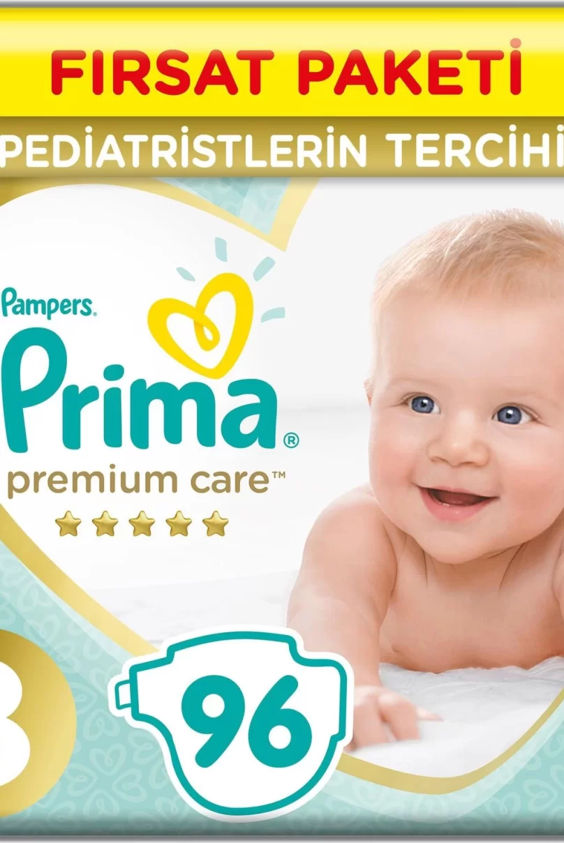 Prima Premium Care Bebek Bezi Fırsat Paketi 3 Beden 96 Adet