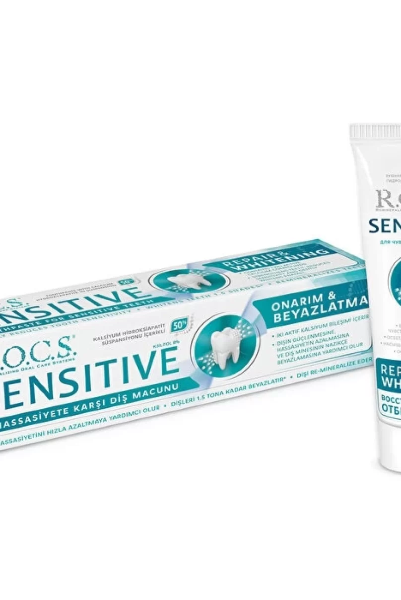 R.O.C.S.Sensitive Onarım ve Beyazlatma Hassas Diş Macunu 75ml