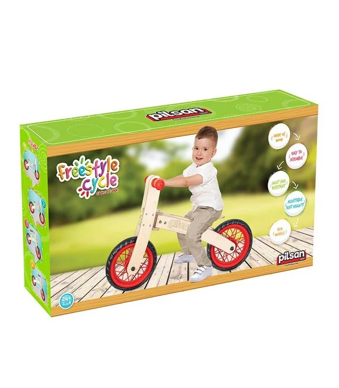 02 001 Pilsan Freestyle Cycle - Ahşap Bisiklet Pedalsız / +24 ay