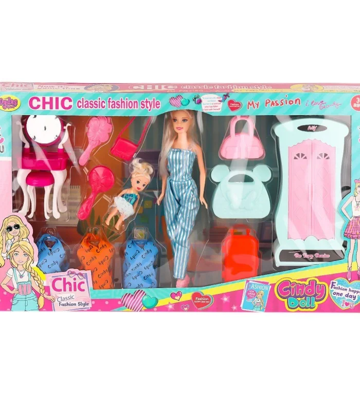 02259 Cindy Doll Dolaplı Bebek Oyun Seti -Oydaş Oyuncak