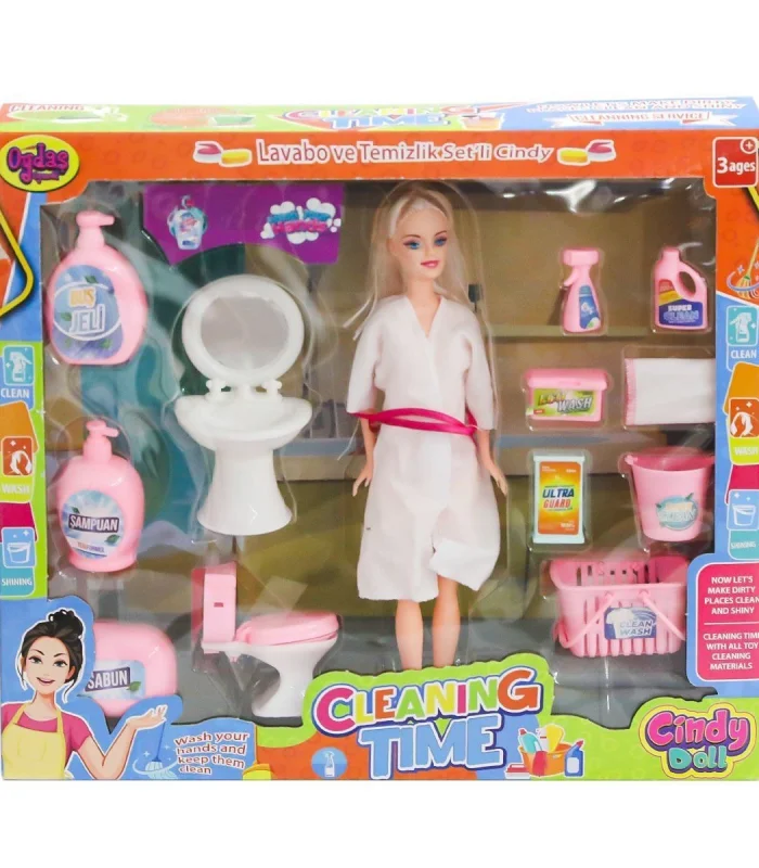 02452 Cindy Doll Bebek Lavabo ve Temizlik Seti  -Oydaş Oyuncak