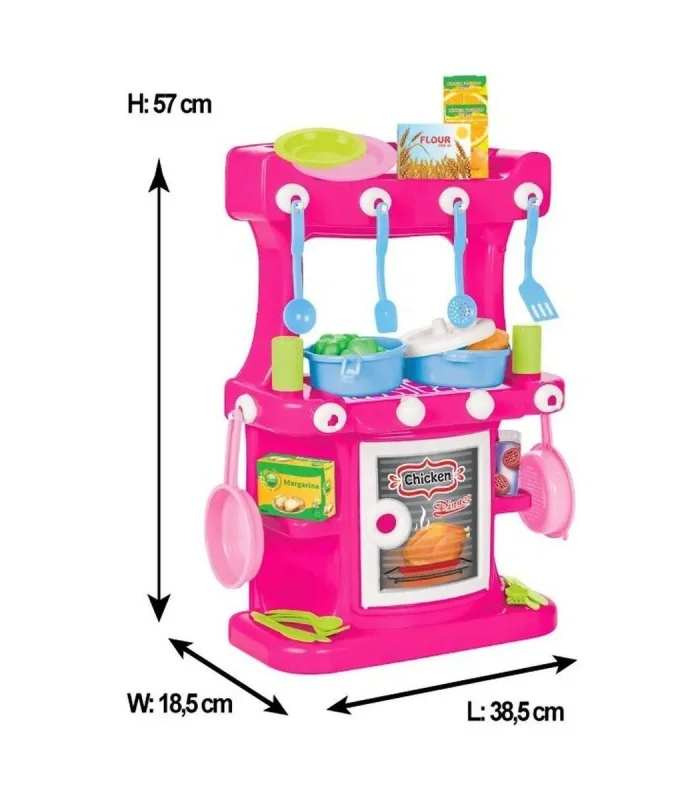 03 335 Hamarat Ayaklı Mutfak Seti Pembe -Pilsan Oyuncak