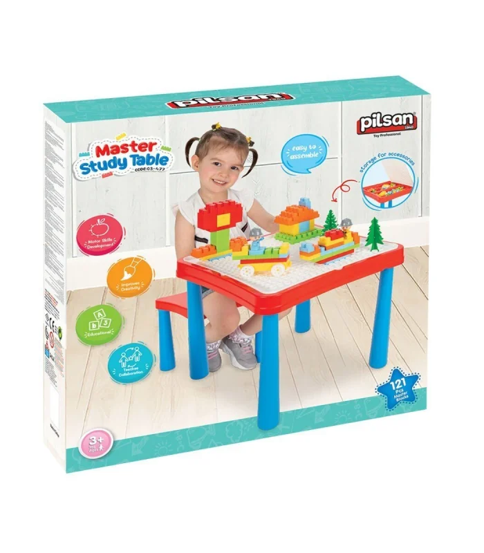 03 477 MASTER ÇALIŞMA MASASI KIRMIZI MAVİ