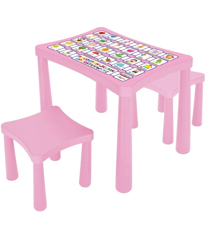 03 493 STORY İKİ TABURELİ MASA (PEMBE)